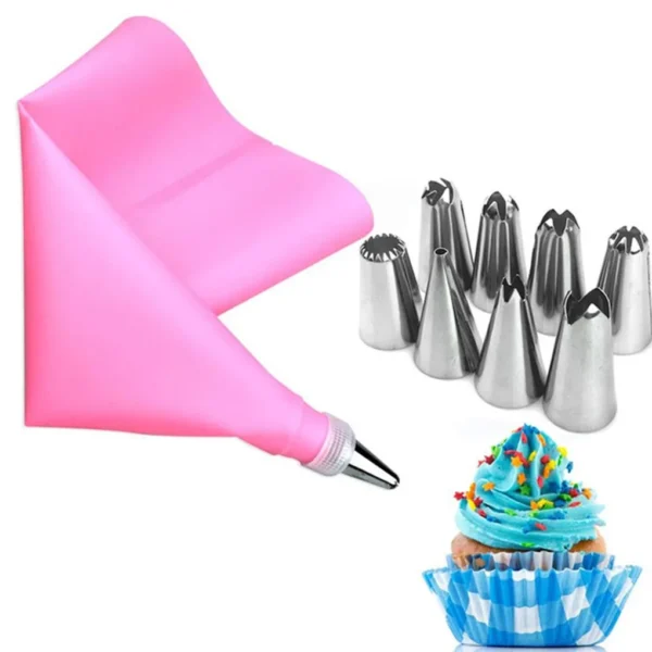 Cake Decorating Tips Set Icing Piping Cream Pastry Bag Stainless Steel Nozzle Pastry Tips Converter Cake Decorating Tools - Image 3
