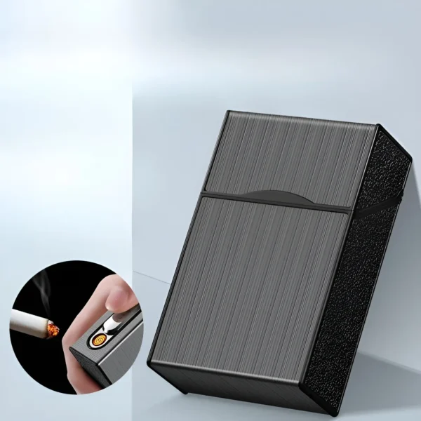 20 Pack Regular Cigarette Cases with USB Lighter, Rechargeable - Image 6