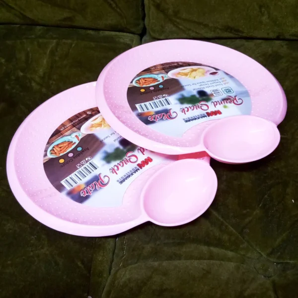Round Snack Plate Snack Serving Tray, Chips, Cookies, Biscuits Tray, Spaghetti, Noodles - Image 3