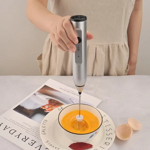Original Rechargeable Coffee Beater - Electric Coffee Mixer Rechargeable Milk Shaker Maker - 2 in 1 Electric Egg Beater Coffee - USB Adjustable Electric Blender - Image 4
