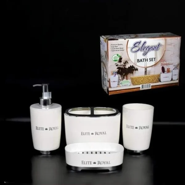 4Pcs Elegant Bathroom Set, High Quality Bath Accessories - Image 2