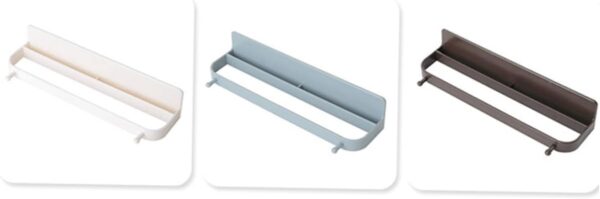 Bathroom slippers rack wall-mounted punch-free toilet shoe storage artifact folding drain rack - Image 2