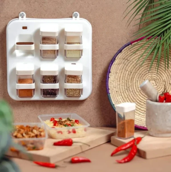 Multipurpose Mini Spice Jars With Stand - Image 3