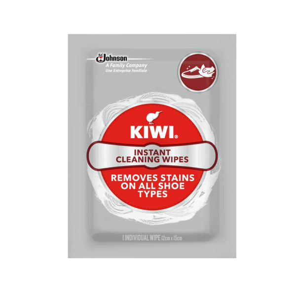 KIWI Instant Shoe Cleaner Wipes for Leather, Fabric, Canvas and More, 4's.