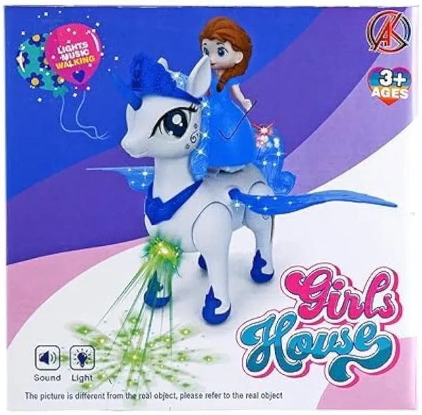 Girl House Dancing Walking Princess, Musical 360 Degree Rotating with Flashing Lights and Music Sound Toys for Kids. - Image 2