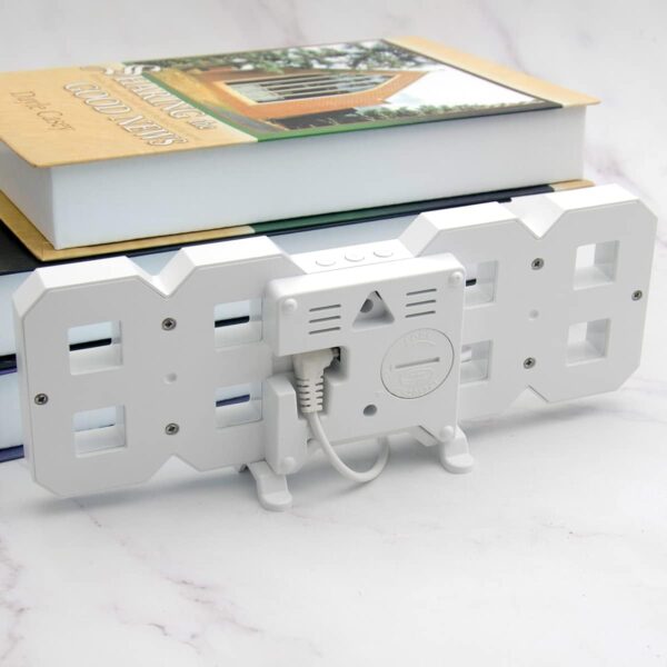 LED Electronic Wall Clock Student Living Room Luminous Mute Plastic Digital Clock Countdown Voice-Activated - Image 3