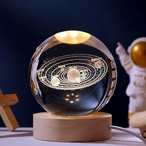 Crystal Ball Lamp for Home Decoration 3D Solar System