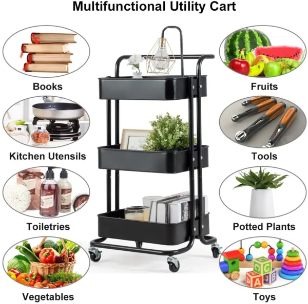 3 Layer trolley cart