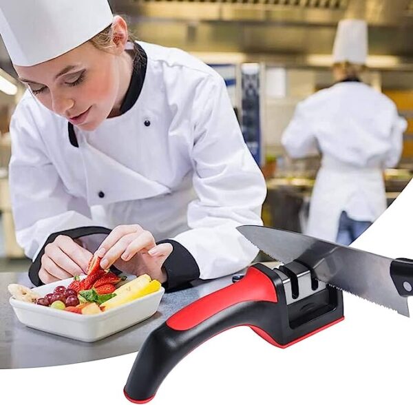 Kitchen Knife Sharpener Adjustable 4 in 1 Manual Knives and Scissor Sharpener Professional Blade Sharpening Tool Sharpener Stone - Image 4