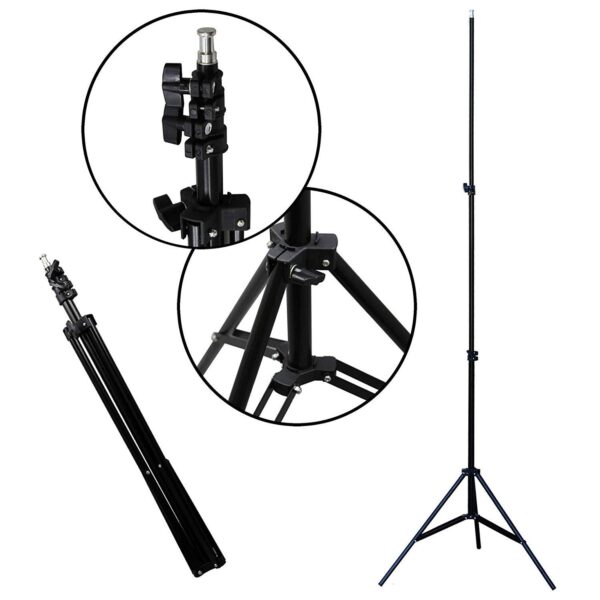 Adjustable 7 Feet Aluminum Tripod Stand for Every Size (10cm, 16cm, 26cm, 36cm, 46cm) - - Image 2