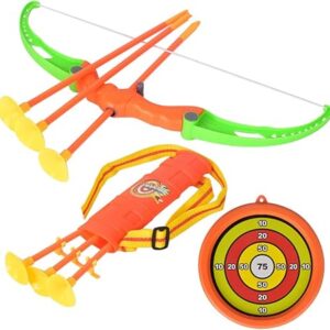 Kids Bow and Arrow Set Archery Toys with Suction Cups Arrow Target and Quiver Outdoor Toys for Toddler and Children