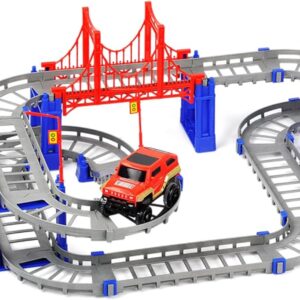 Super Car Race Track Set for Toddlers, Electric Car Track Playset, Toys for 3 To 8 Year Old Boys and Girls.