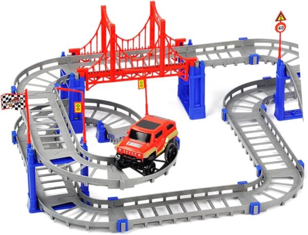 Super Car Race Track Set for Toddlers, Electric Car Track Playset, Toys for 3 To 8 Year Old Boys and Girls.