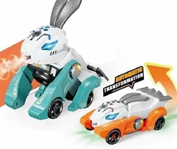 Rabbit Deformation Car Bump and Go, with LED Light and Music, 2 in 1 Automatic Rabbit Deformation Car Toy For Kids. - Image 7