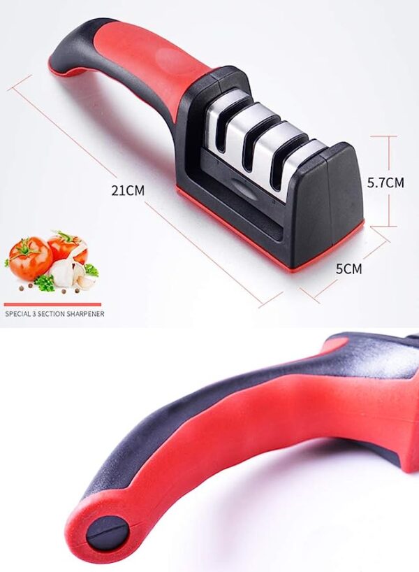 Kitchen Knife Sharpener Adjustable 4 in 1 Manual Knives and Scissor Sharpener Professional Blade Sharpening Tool Sharpener Stone - Image 3
