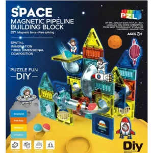 68 Pcs Space Magnetic Pipeline Building Blocks