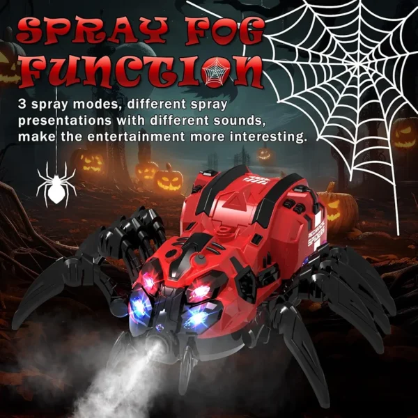 Remote Control Spider Toy, Robot Spider, Spider Stunt Robot with Spray, Lights, Music, for Boys and Girls. - Image 4