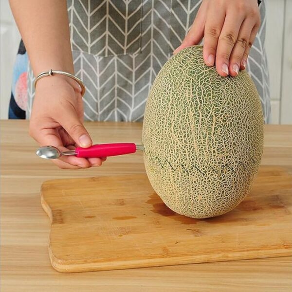 Multifunctional Dig Scoop With Fruit Carving Knife 2 In 1 - Image 6