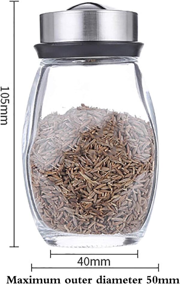 Rotating 6 Bottles Spice Rack Glass Material - Image 7