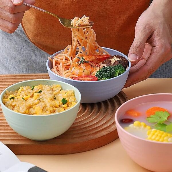 Pack of 4 - Kids Plastic Feeding Bowl with Spoon - For Toddlers - infants - Traveling - Printed & Plain - Image 5