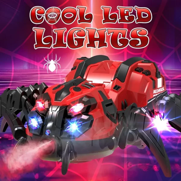 Remote Control Spider Toy, Robot Spider, Spider Stunt Robot with Spray, Lights, Music, for Boys and Girls. - Image 5