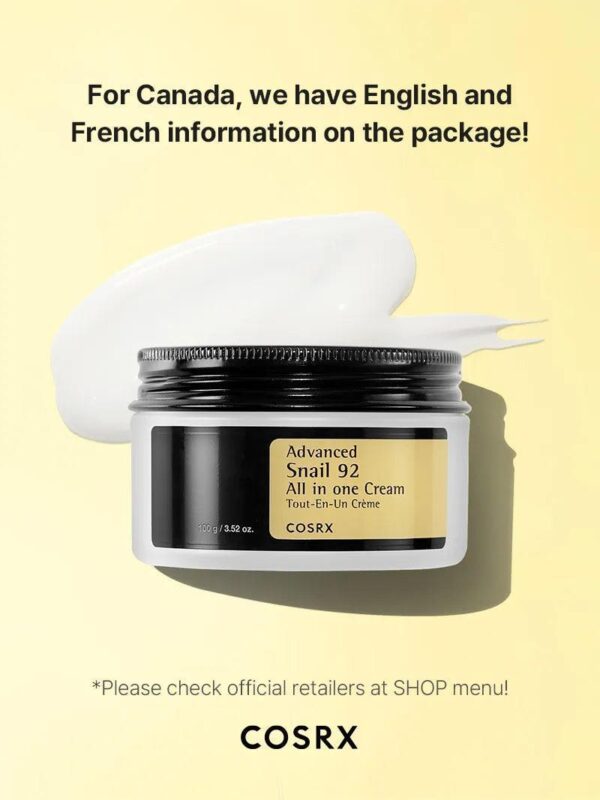 Cosrx Advanced Snail 92 All in one Cream 100 g. - Image 7