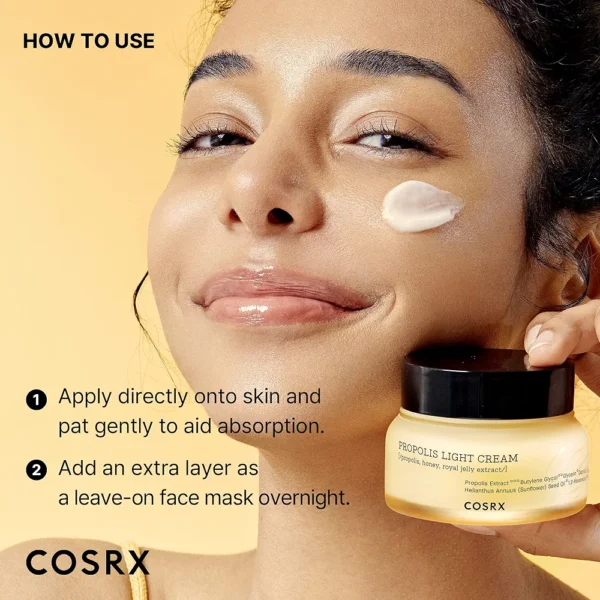 COSRX Full Fit Propolis Light Cream, Hydrating Daily Day and Night Moisturiser, Skin Care, 65 ml. - Image 2