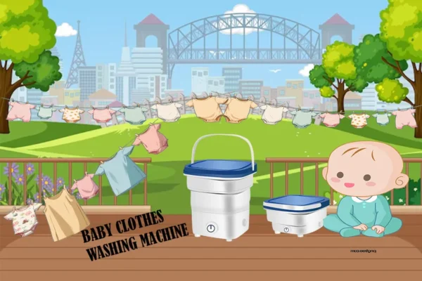 Mini Washing Machine with Dryer for Kids Clothes - Image 5
