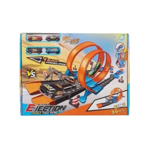 Ejection Double Tracking Set, Circuit Speedway Playset, High-Speed Powered Loop, Double Tracking Car For kids.
