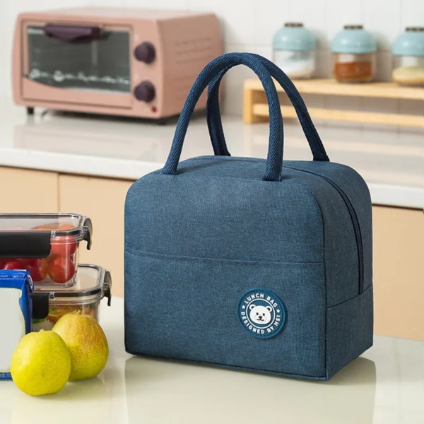 Delicate Texture Water-resistant thermal Insulated Lunch Bag - Image 2