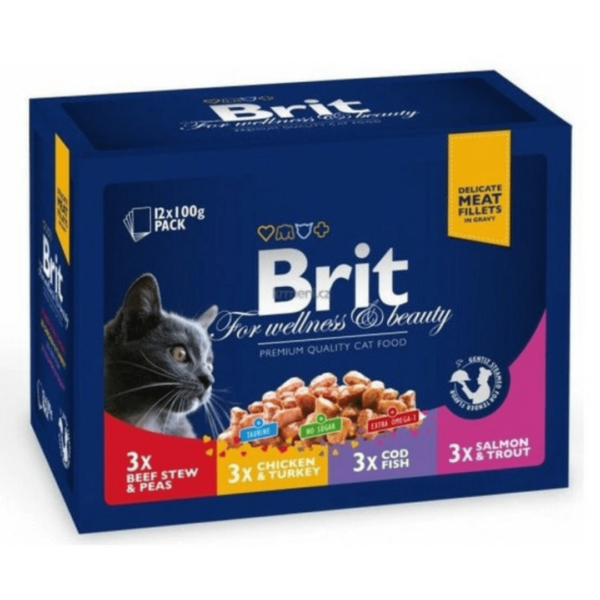 Brit Premium Cat pouches Family Plate 1200 g.