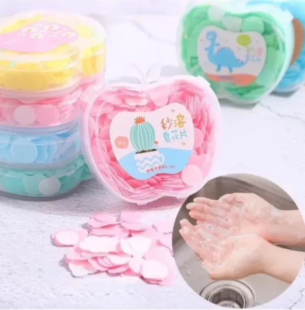 Cute Mini petal piece Paper Soap for hand washing for kids Party
