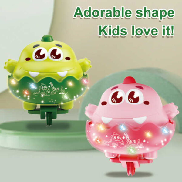 Educational Light Fingertip Gyroscope Balance Toy, Electric Wheelbarrow Dinosaur Music Unicycle Tumbler for Kids. - Image 5