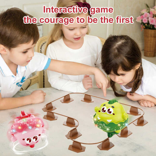 Educational Light Fingertip Gyroscope Balance Toy, Electric Wheelbarrow Dinosaur Music Unicycle Tumbler for Kids. - Image 2