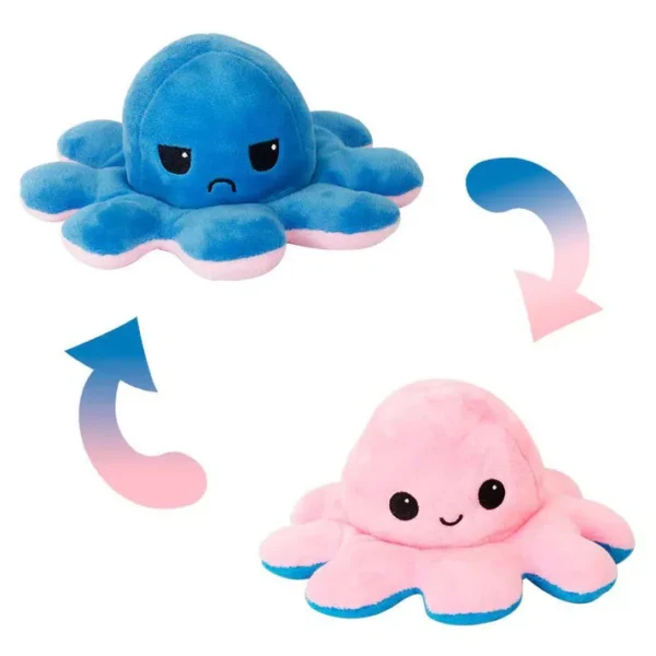Double Sided Reversible Octopus Plush Toy - Image 2