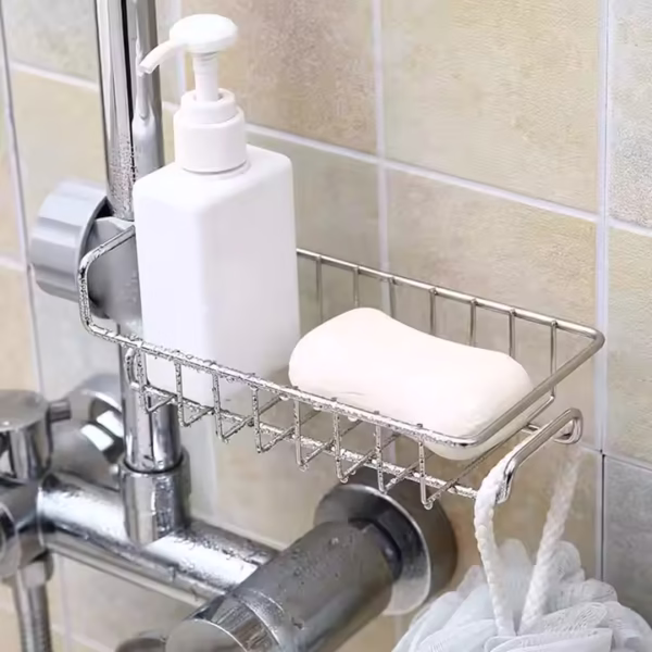 Kitchen Stainless Steel Sink Drain Rack Sponge Holder - Image 3