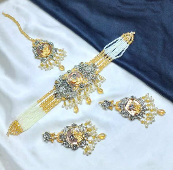 Casting Made Choker Set With Tika Exclusive By Unique Fancy Jewellery. - Image 2