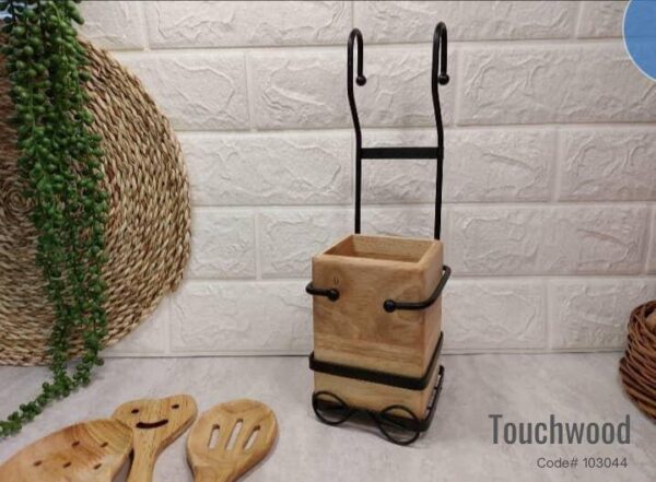 Touchwood Square Spoon Stand, kitchen Accessories, Modern And Sleek Design, Code 103044.