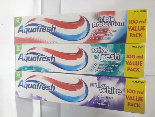 Aquafresh Active Fresh, Active White, Triple Protection Toothpaste, 100 ml.