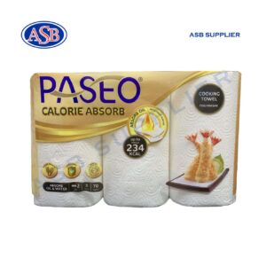 Kitchen Towel 3 in 1 Calorie Absorb 3 Roll tissue, Paseo 70 Sheets.