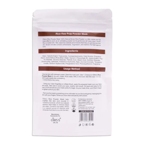 Chirs 'S Rice Powder Mask With Rice Extracts - Image 3