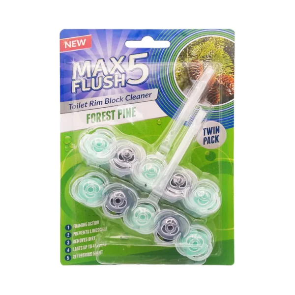 Max Flush 5 Toilet Rim Block Twin Pack, In 4 Fragrances, 2 x 45 g. - Image 3