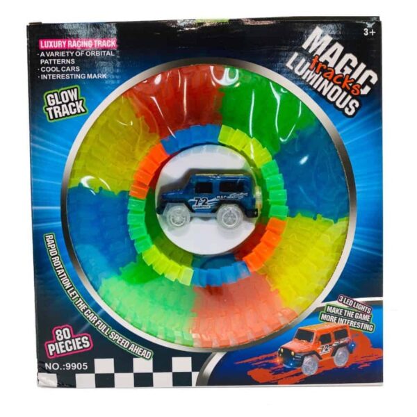 Glowing Track set With LED Lights, Racing Car, Toy Tack Set For Kids.