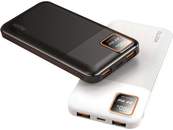 Hottu Power bank HT18 With 10,000 mAh Battery Capacity, Long Battery Life, Digital Display.