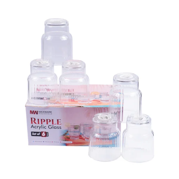 Ripple Acrylic Glass (Pack of 6) - Image 2