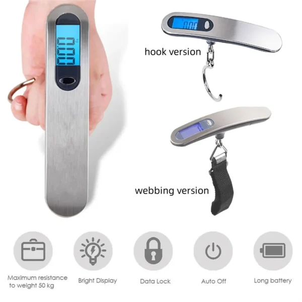Portable Scale Digital LCD Display 110lb/50kg Electronic Luggage Hanging - Image 2