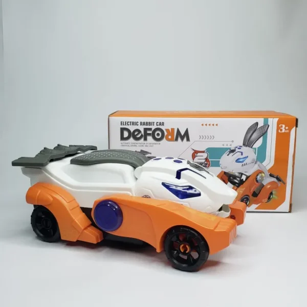 Rabbit Deformation Car Bump and Go, with LED Light and Music, 2 in 1 Automatic Rabbit Deformation Car Toy For Kids. - Image 2