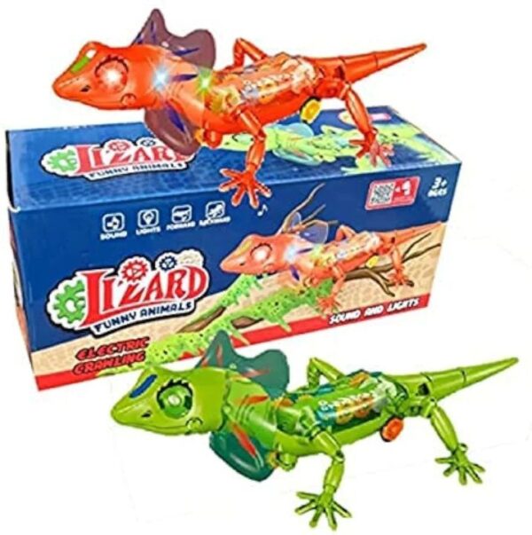Electronic Pets Lizard Walking Electronic Animal, Baby Crawling Friend, With Sounds and Lights Toy For Children.