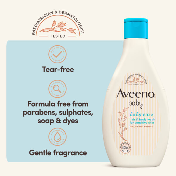 Aveeno Daily Care Hair And Body Wash, For Sensitive Skin, 400 ml. - Image 2