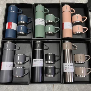 Stainless Steel vacuum Flask Gift Set: Insulated Water bottle for Outdoor Travel and Sipping